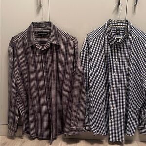 Beverly Hills Polo Club Checkered Shirts - Black and Blue